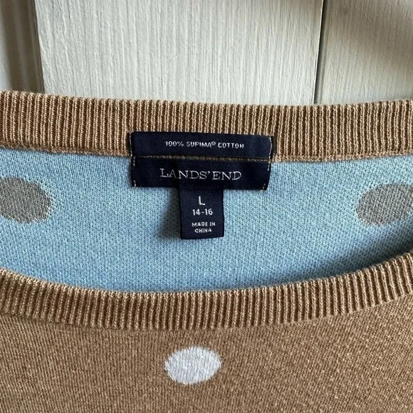 Women’s Land’s End Supima Cotten Sweater Size L 14-16 - Picture 5 of 5